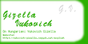 gizella vukovich business card